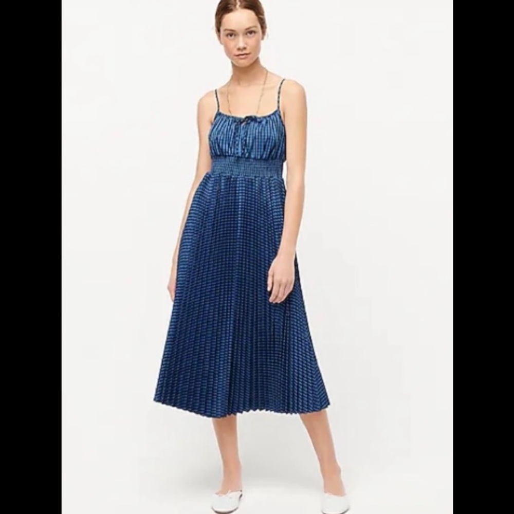 J. Crew Blue Midi Dress